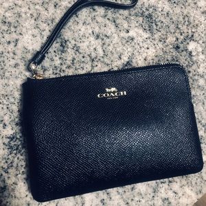 Coach wristlet leather Navy